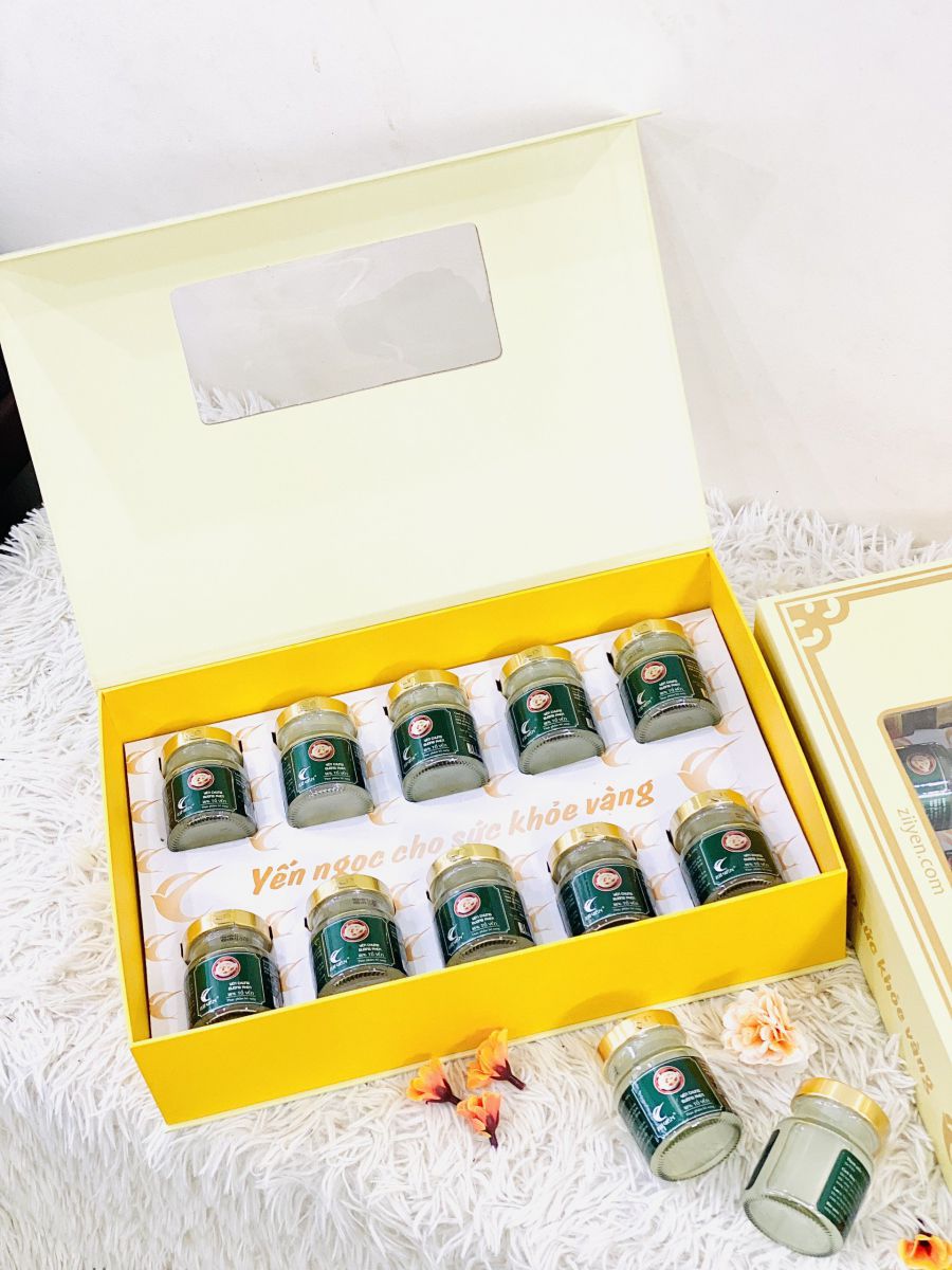Yến chưng đường phèn 18% hộp 10 hũ